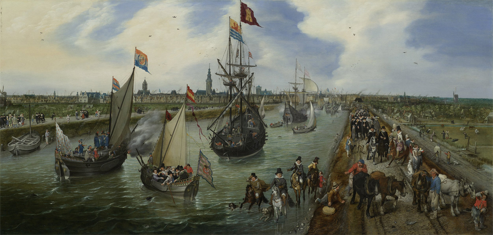 Rijksmuseum hijack - Adriaen Pietersz. van de Venne, The Departure of a Senior Functionary from the Port of Middelburg